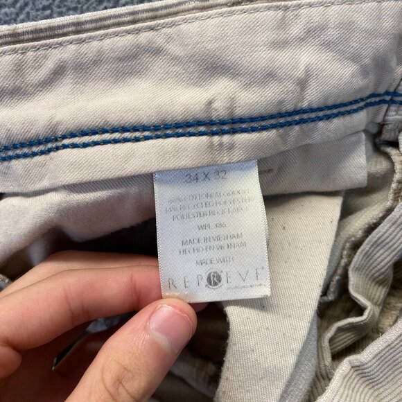 LK Life Made Simple Corduroy Pants Men's Size 34X32 Straight Leg Flat Front - Picture 9 of 14